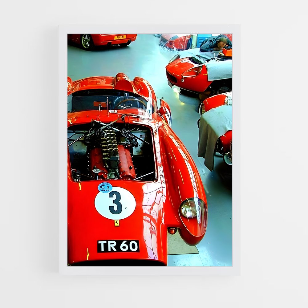 Poster Testa Rossa Garage – affiche Ferrari (vue 3)